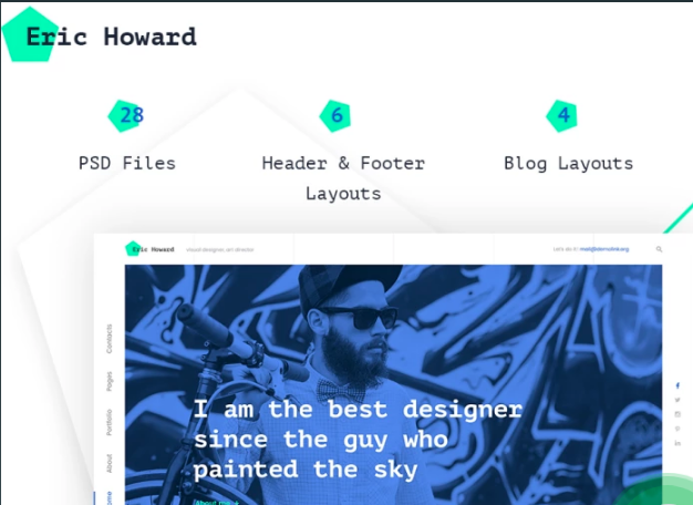 Eric Howard - Web Designer Portfolio Multipage Website Template