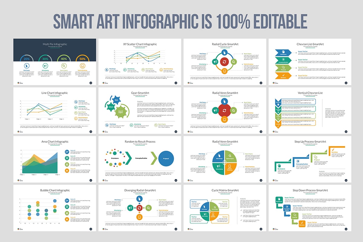 Smart art infographics is editable.