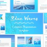 Blue Waves – PowerPoint Template main cover.