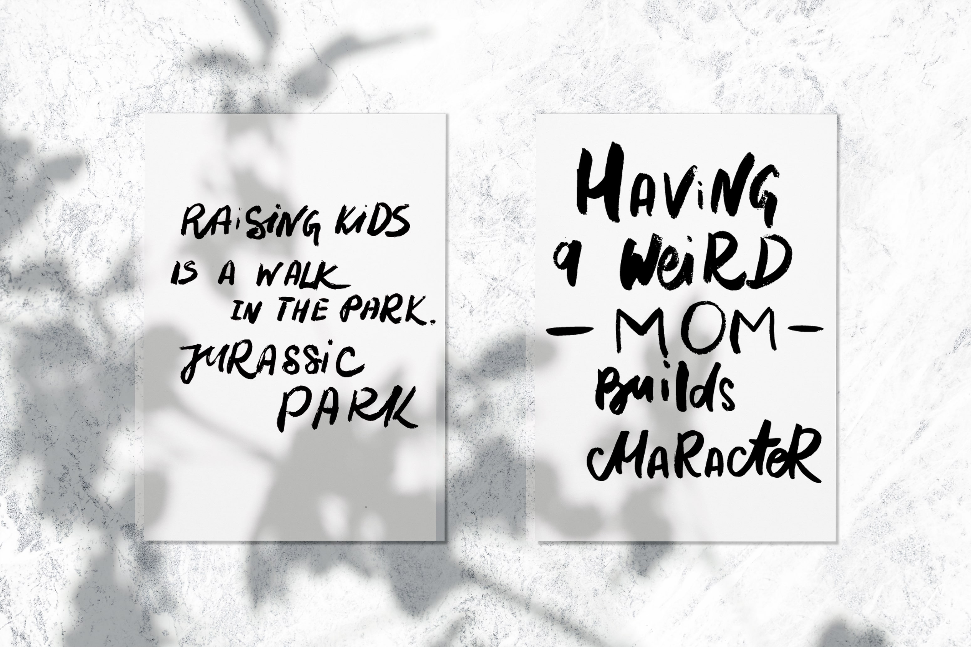 Funny Mother’s Day Typography Postcards
