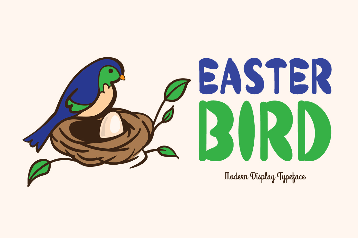 Easter Bird display font