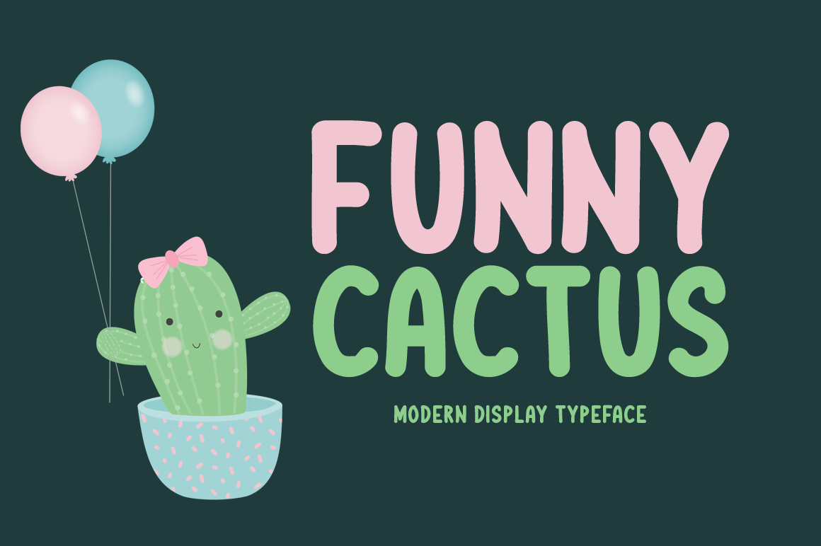 Funny Cactus modern handwritten font