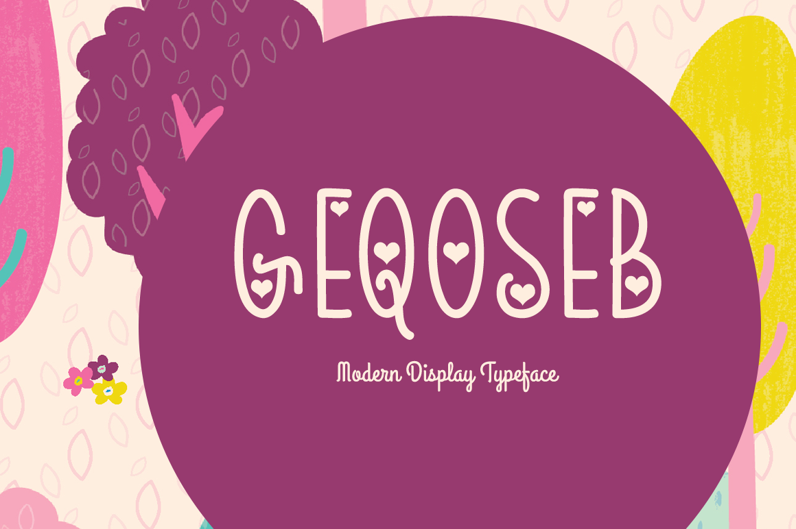 Geqoseb modern display font