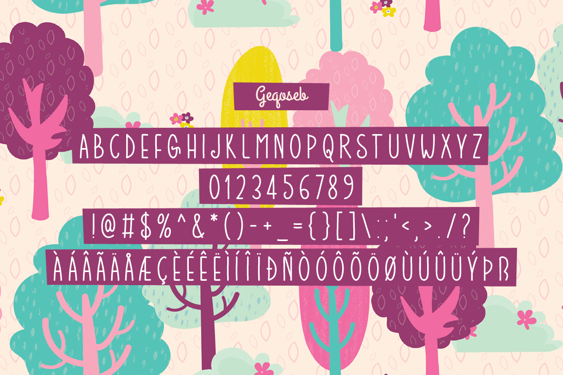 Geqoseb modern display font