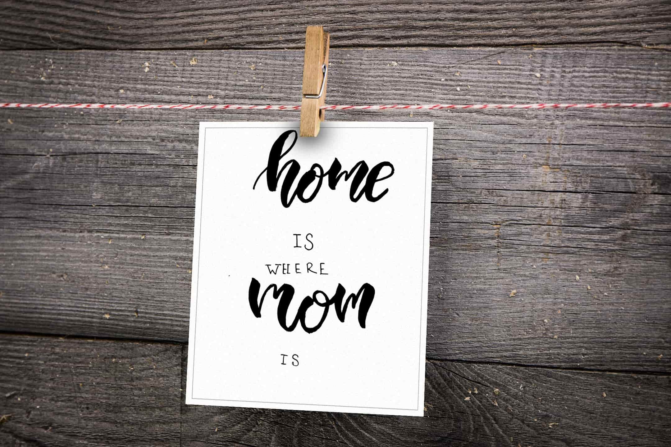 The Best Postcard for Mommy. Home is where Mom is