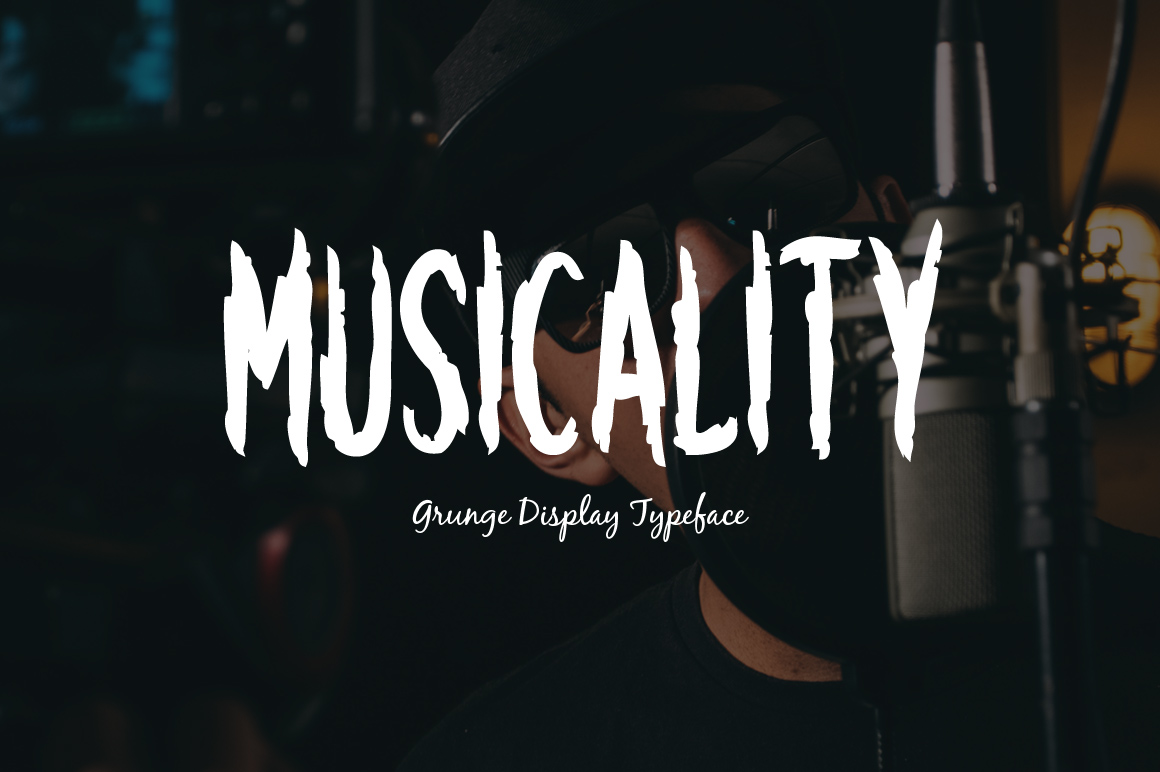 Musicality grunge display font