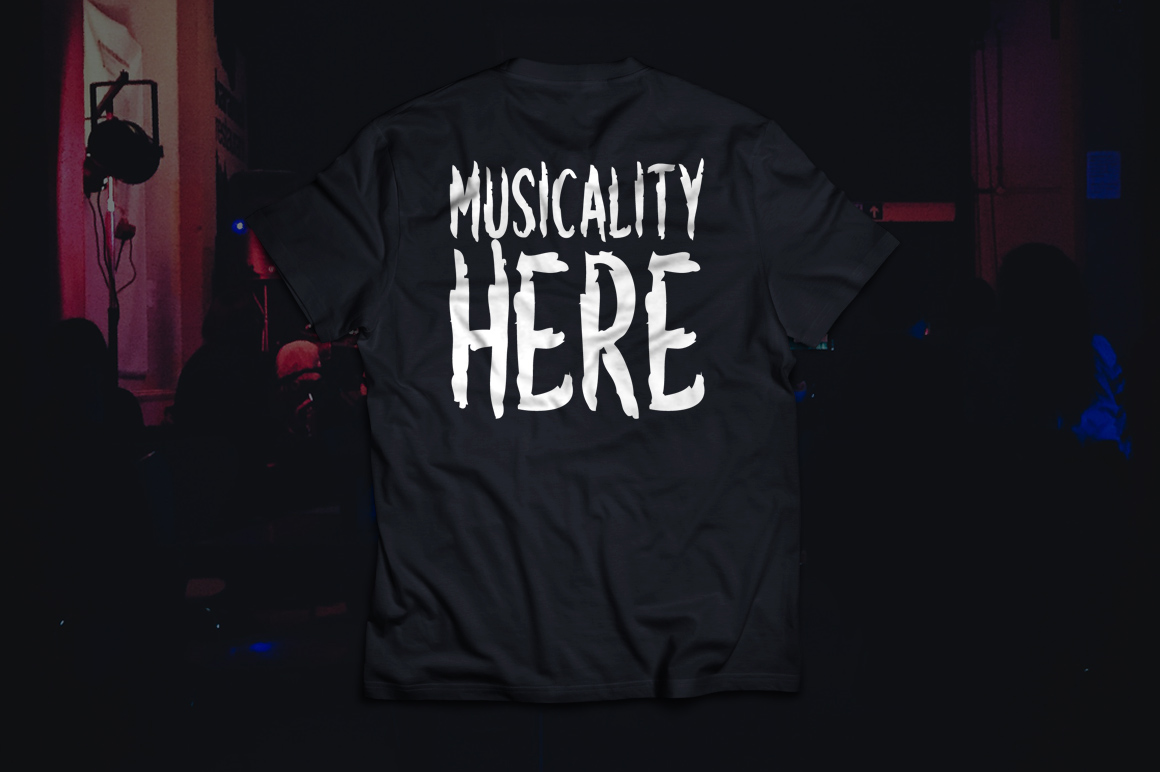 Musicality grunge display font