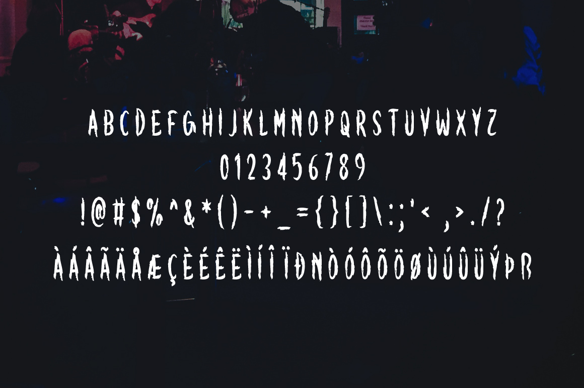 Musicality grunge display font