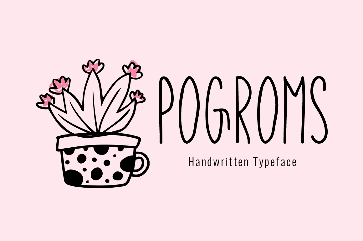 Pogroms modern handwritten font