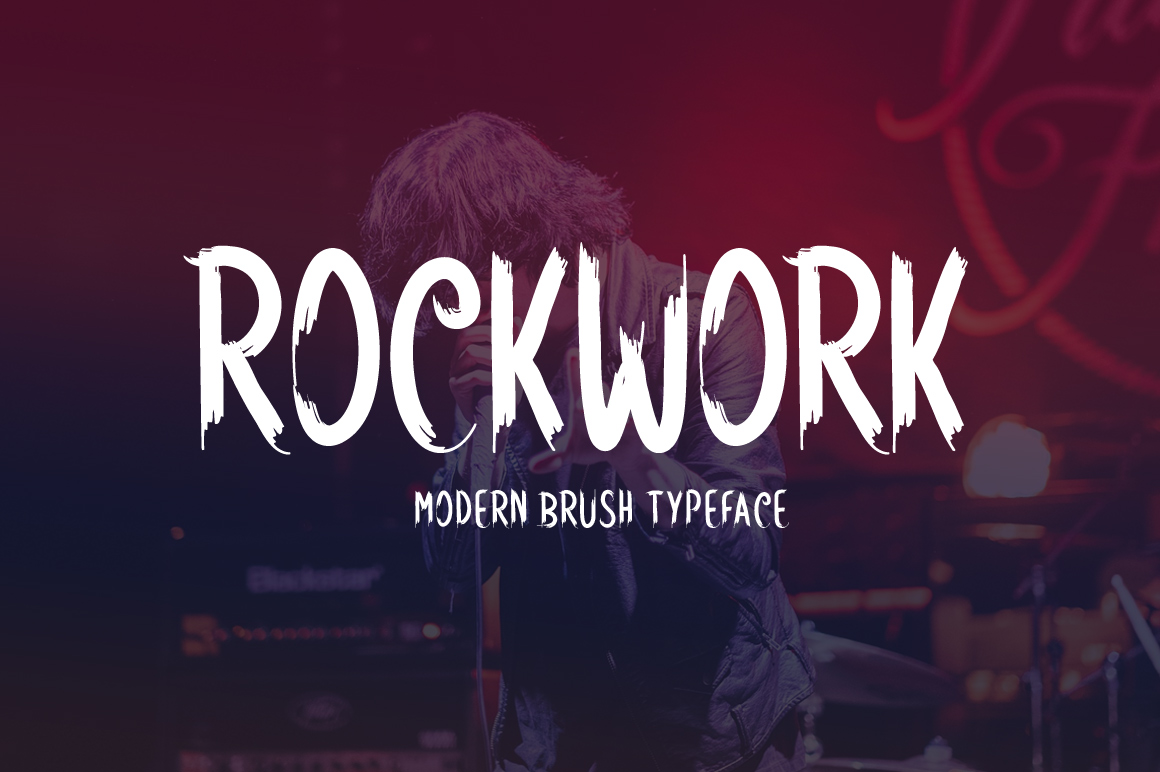 Rockwork modern brush font