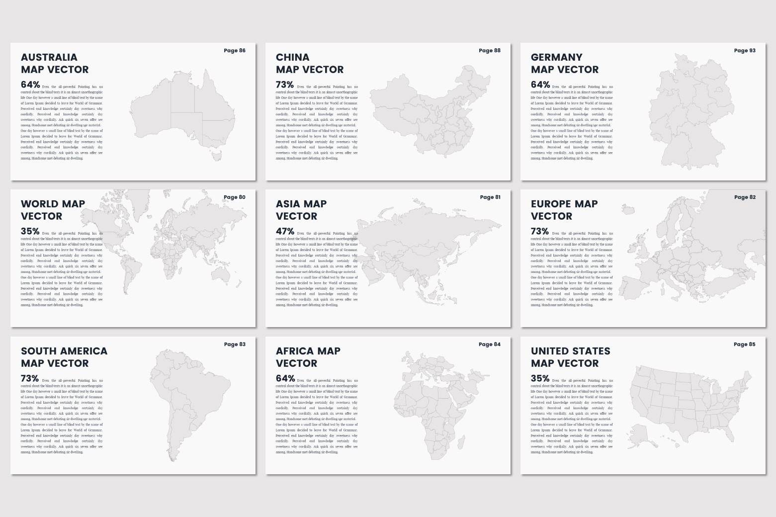 Template has own map bundle for your presentation.
