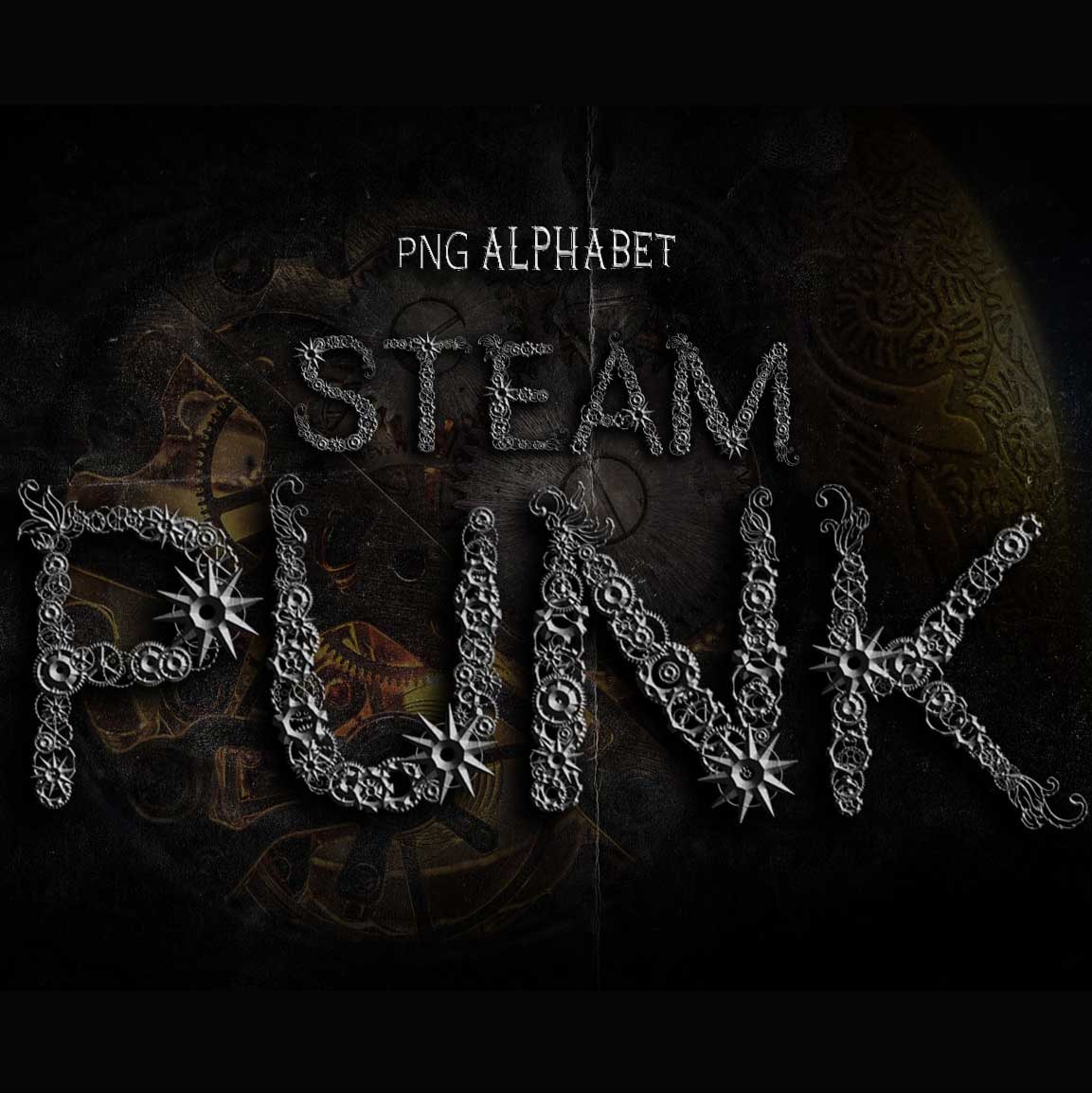 Steampunk Alphabet Font – $9