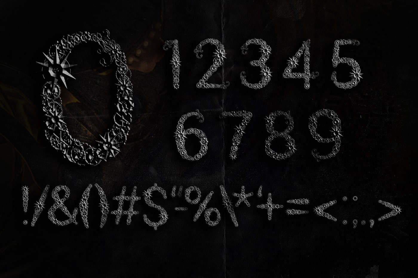 Steampunk Alphabet Font
