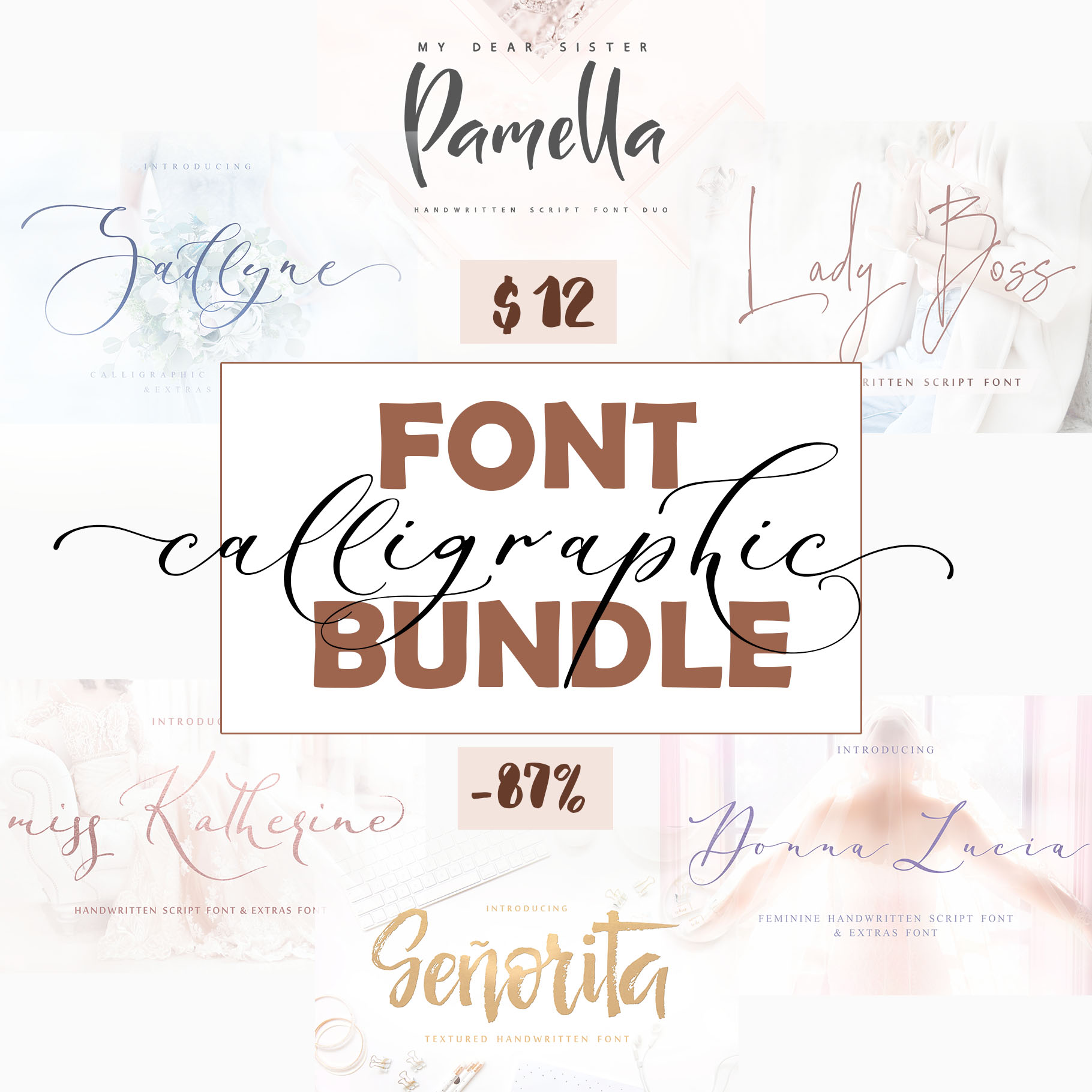 Calligraphy Font Bundle – $12 ONLY