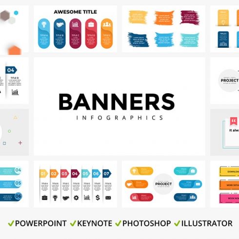25 Banner Infographic Templates - main cover image.