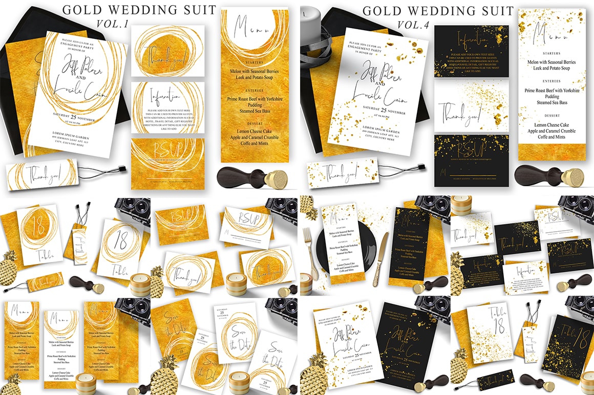 This is an extravaganza of happiness and celebration. Such invitations convey the emotions of lovers.