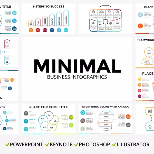 : Minimalist Infographics - main cover.