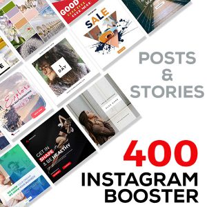 Instagram Booster Set: 400 Instagram Post And Stories Templates ...