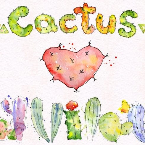 Watercolor Love Сats Сollection - $14