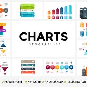 42 CHARTS Infographics Description - MasterBundles