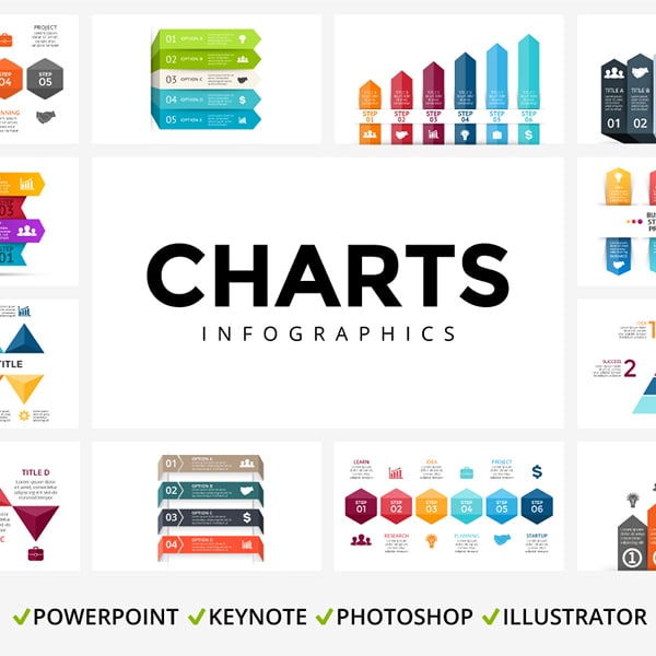 42 Charts Infographics main cover.