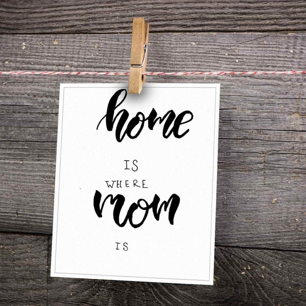 The Best  Postcard for Mommy. Home is where Mom is