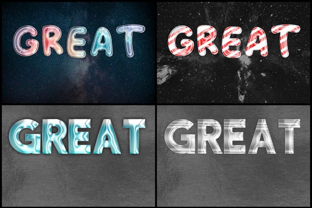 PSD Text Effects - 105 Pro Phtoshop Effects for Texts PSD Text Effects - 105 Pro Phtoshop Effects for Texts - befunky collage 13