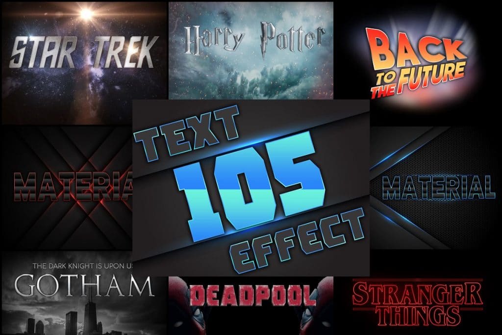 PSD Text Effects - 105 Pro Phtoshop Effects for Texts PSD Text Effects - 105 Pro Phtoshop Effects for Texts - main image