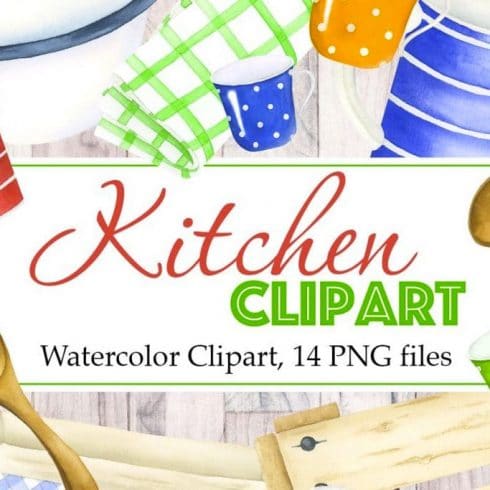 150+ Kitchen Clipart Elements : Vector Elements and Utensils EPS, AI, PNG
