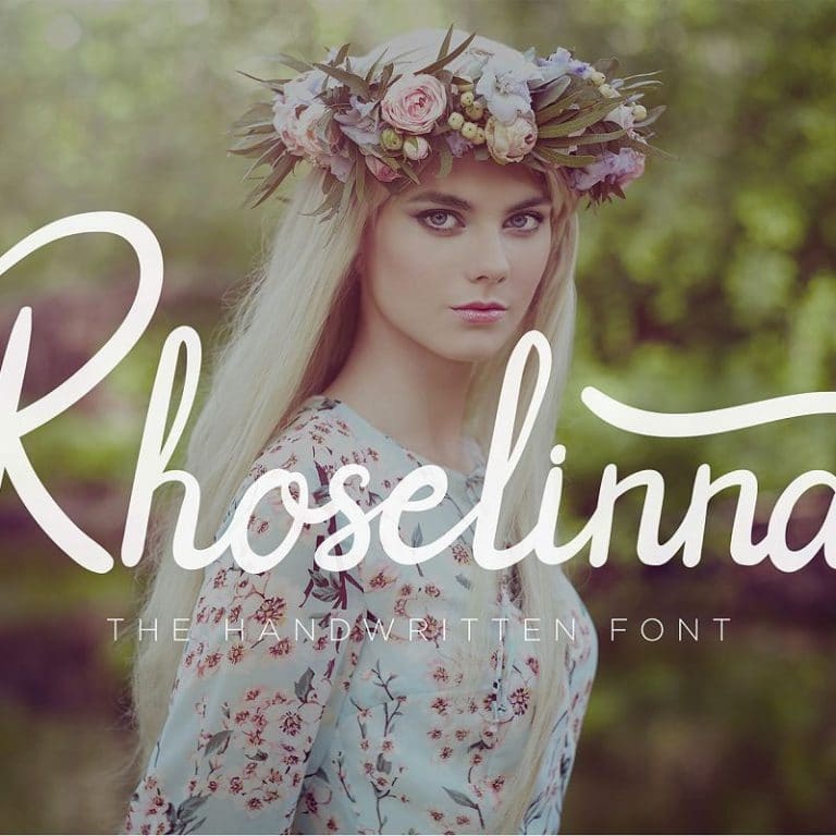 Rhoselinna Handwritten Script Font 3 Masterbundles