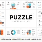 22 Puzzle Infographics PPT, KEY, PSD, EPS, AI - main cover.