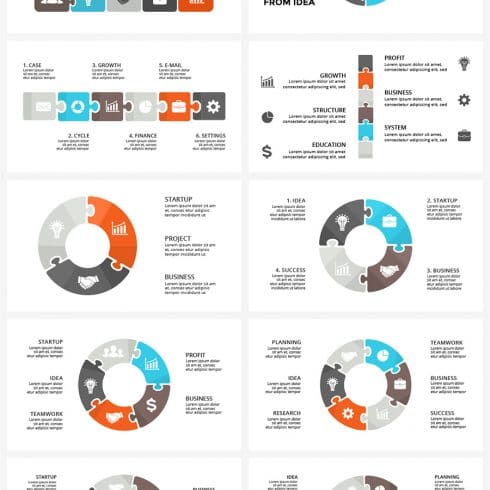 22 Puzzle Infographics Description - Master Bundles