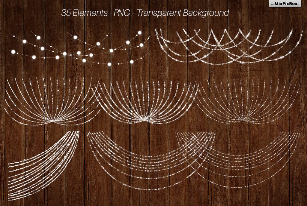36 String Lights PNG, JPG Images & Backgrounds - $10 - Master Bundles