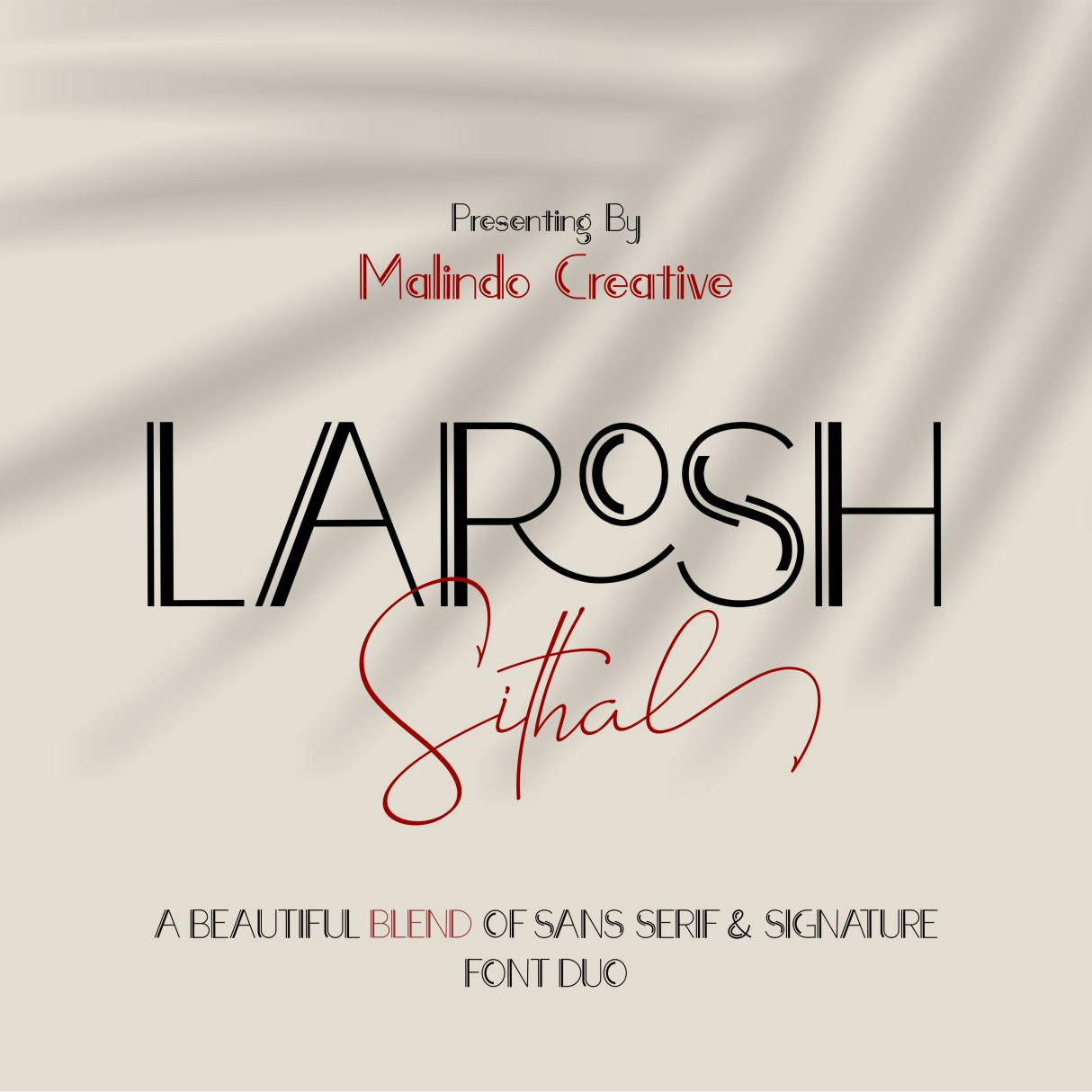 Hipster Script Fonts: LAROSH Sithal Duo + Extra – $10