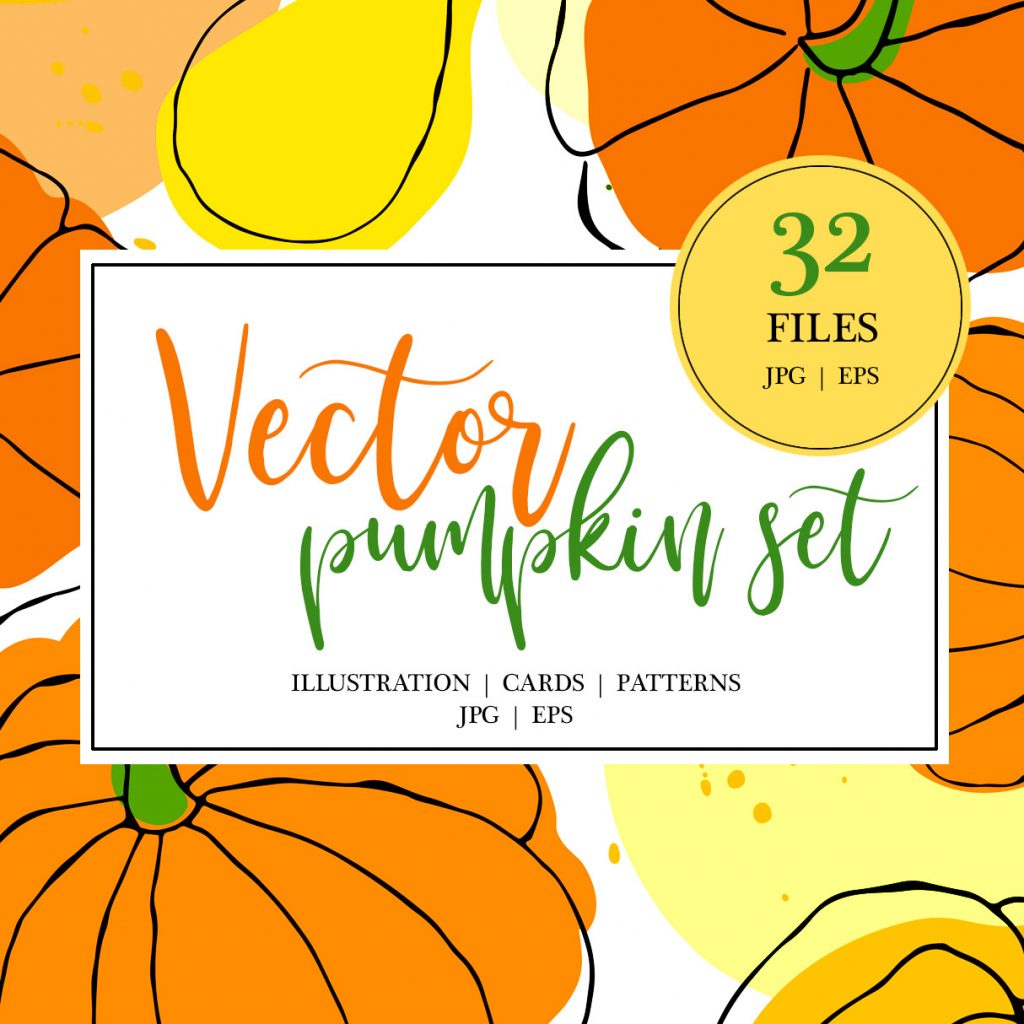 Vector Pumpkin Design 16 Pumpkin Vector Design Elements - $15 | Master Bundles