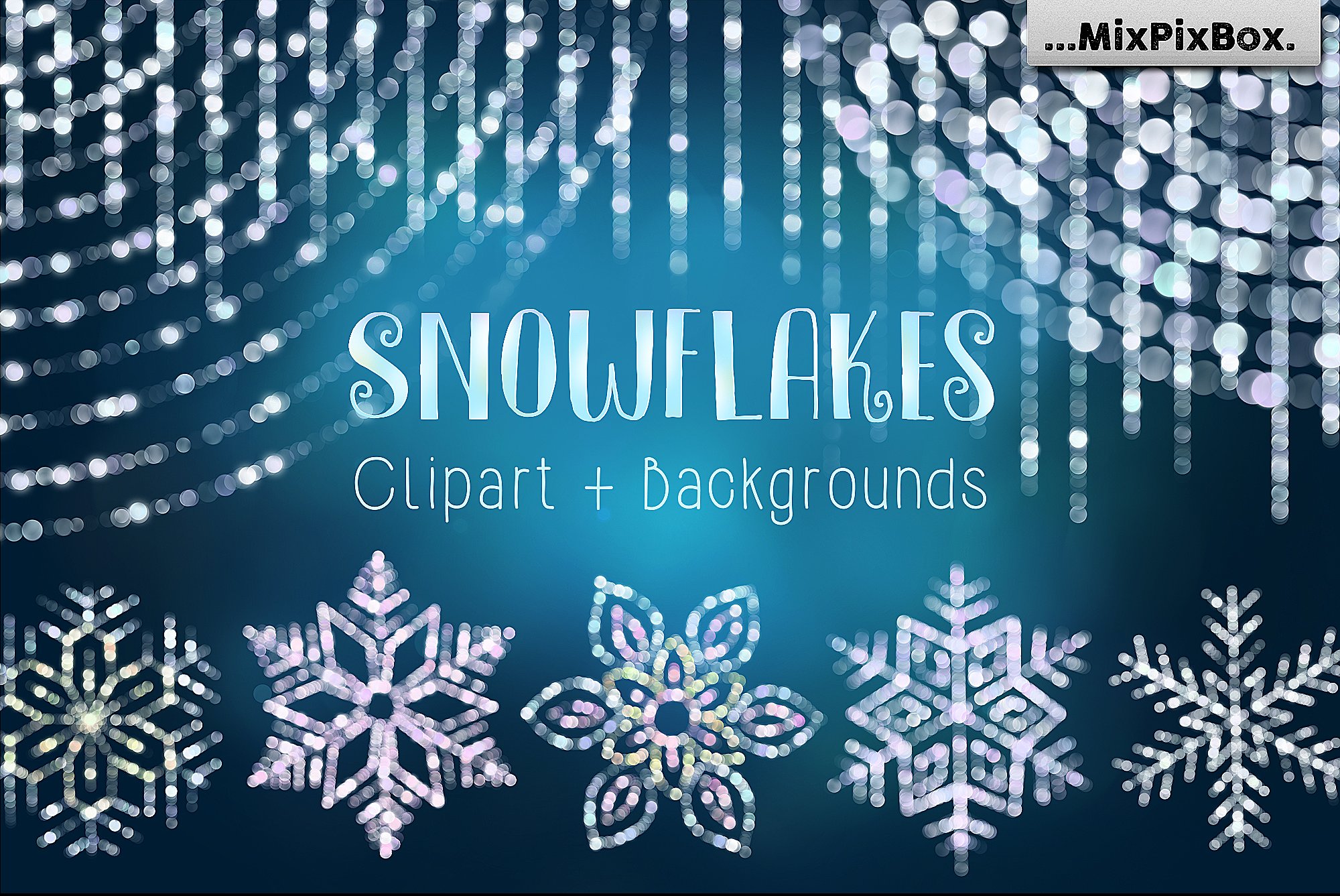 Snowflakes Clipart & Backgrounds ( 66 items)