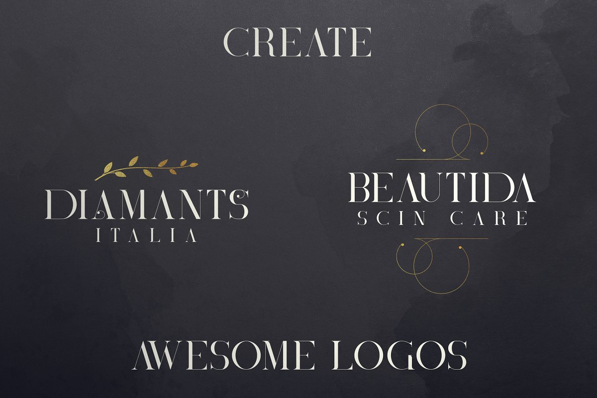 Download Black Gold Bundle: Serif Font, Elements, Ornaments ...