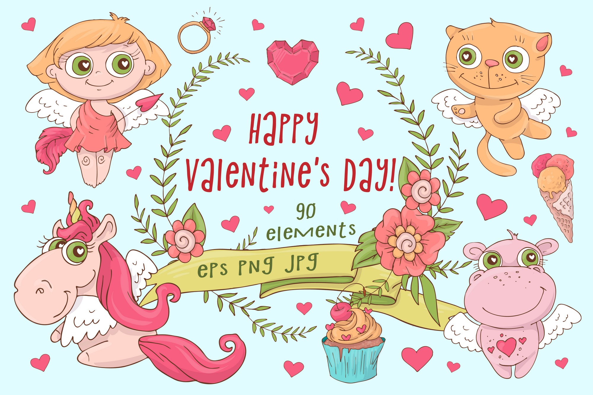 Valentine's Day Stickers PNG SVG Clipart Digital -   Handmade  stationery, Planner stickers, Digital scrapbooking layouts