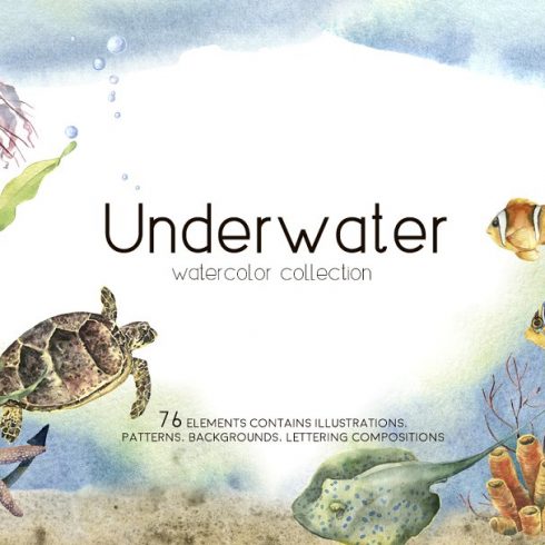 Watercolor Turtles Clipart