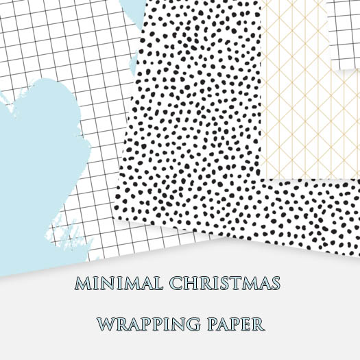 Free Minimal Christmas Wrapping Paper
