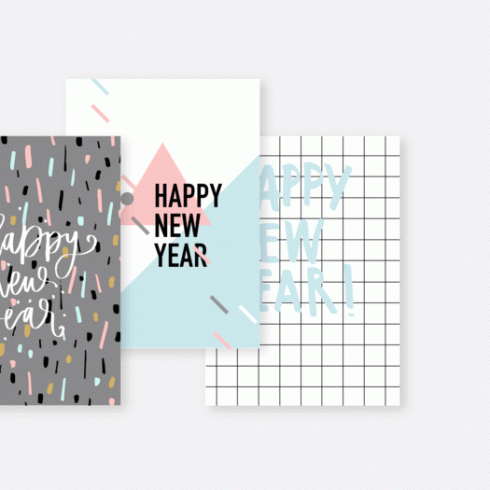 5 Free Happy New Year Postcards | Master Bundles
