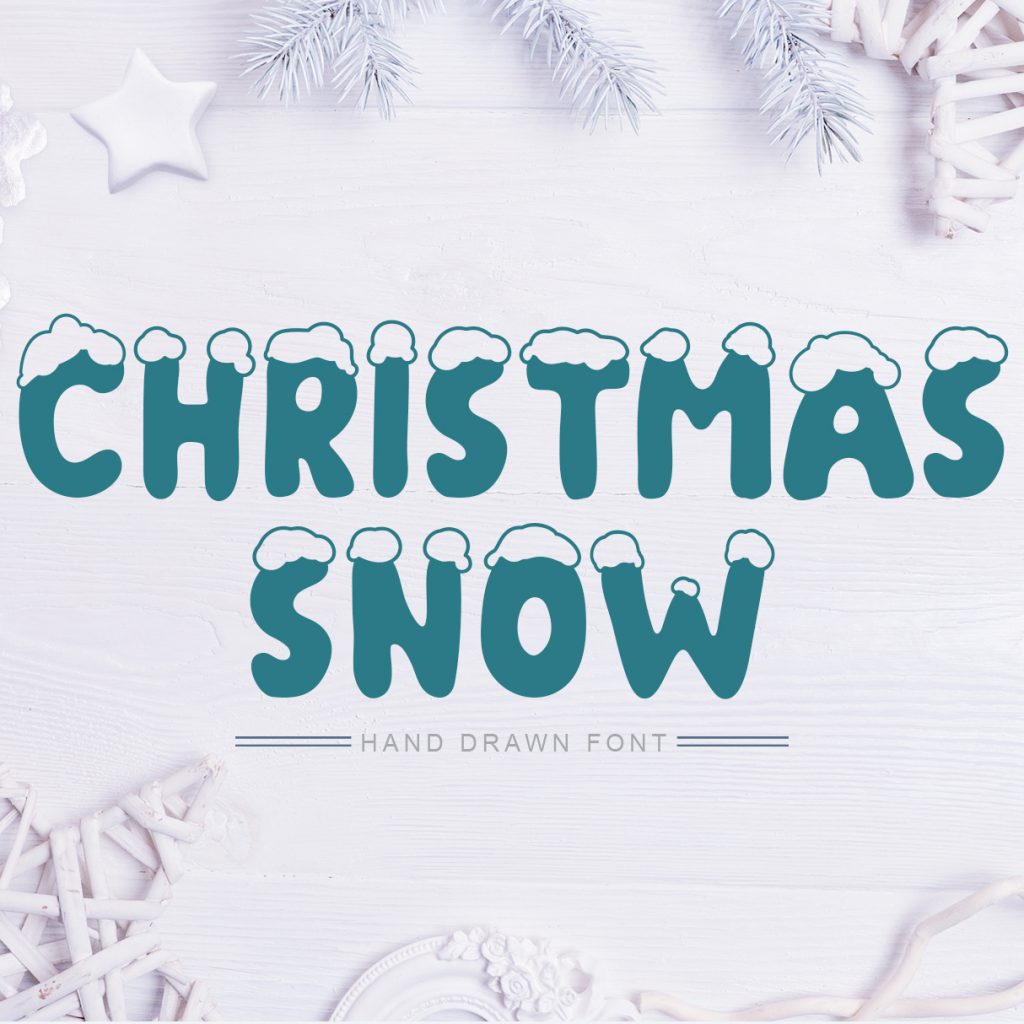 Christmas Snow Hand Drawn Font – $9