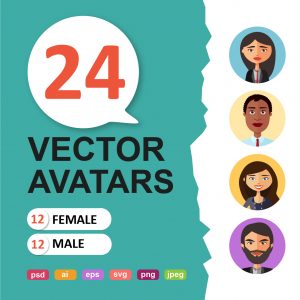 Vector Avatars Cartoon - $12 | Master Bundles