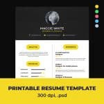 Digital Resume Bundle. 10 Print-ready CV Templates