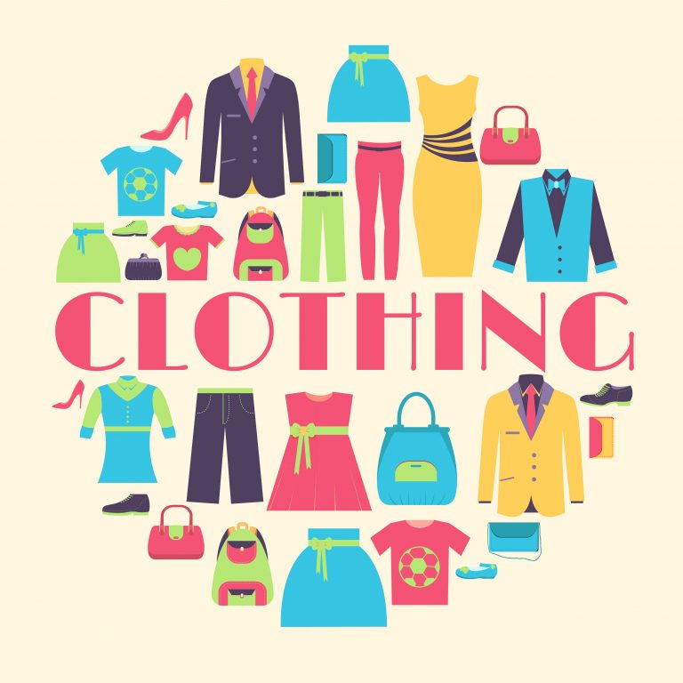 Fashion Illustration Bundle: Clothing Business Icons and illustrations ...