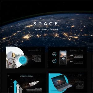 Space Powerpoint Template | Google Slides Space Theme. Best 50 Slides ...