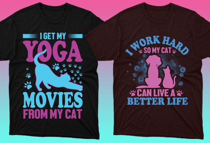 This t-shirts are about friendship between cats and dogs.