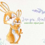 Watercolor Bunny and Mom main cover.