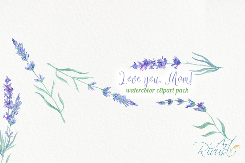 Matte paper with a lavender branch and a delicate inscription.