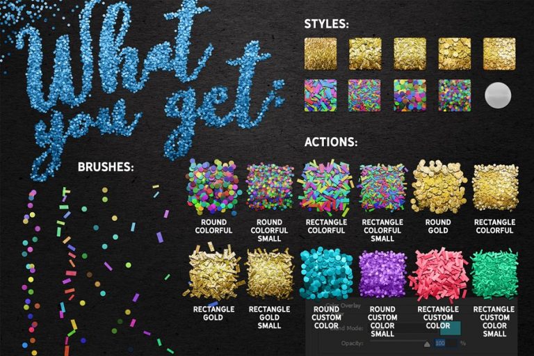 confetti overlay effect in photoshop download